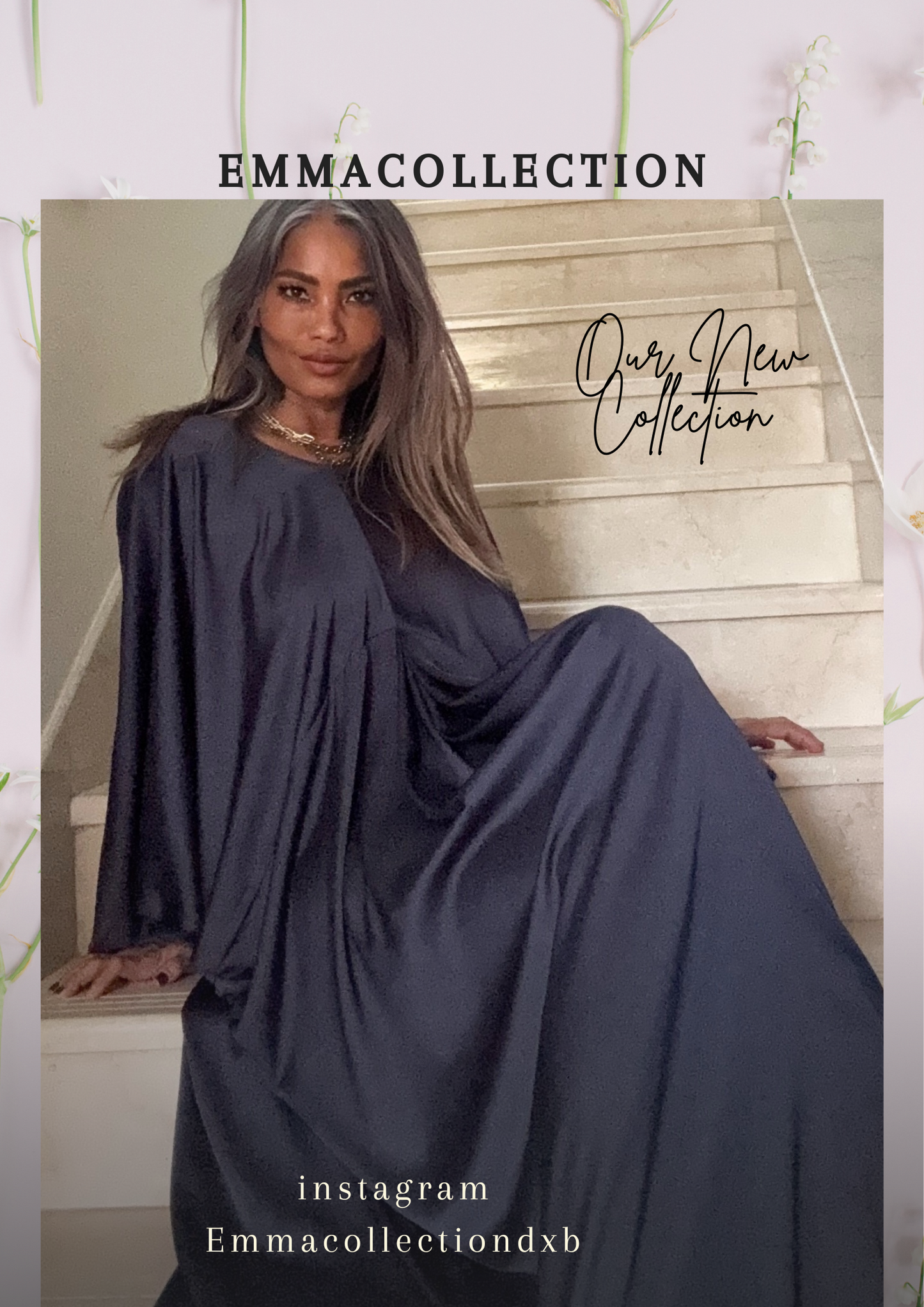 Jamilah Blue Modern Abaya